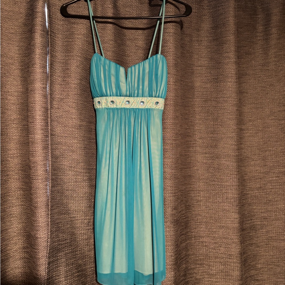 City Triangles Blue Chiffon Dress
